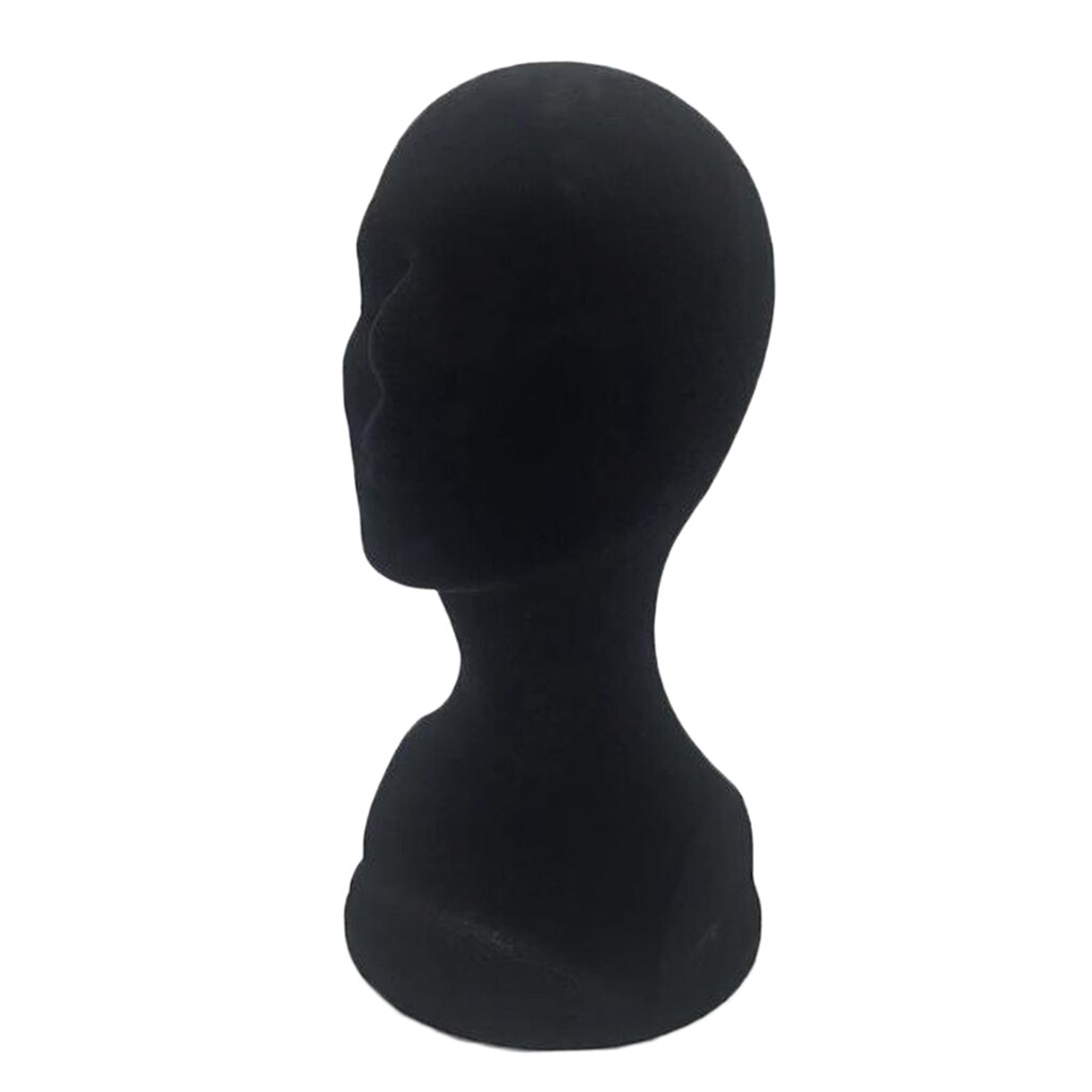 Styrofoam Hair Mannequin Head Hat Cap Necklace Display Stand Manikin Model Black