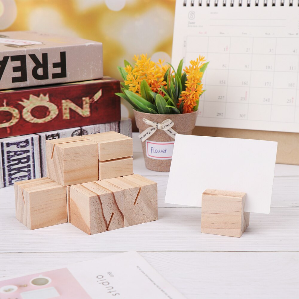 1 pc notater i naturlig tre klips retro bilder klips klemmer stativ bilderamme bord tall holder skrivebord dekorasjon
