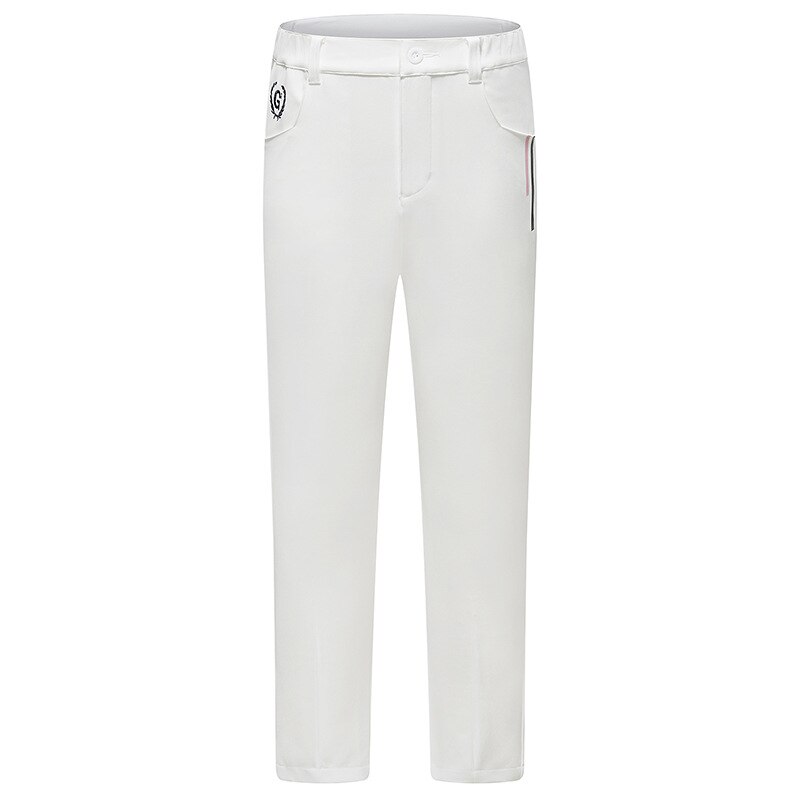 Pantalones de Golf para niños y niñas, Pantalones largos informales de alta elasticidad para adolescentes, D0857,: Blanco / XL