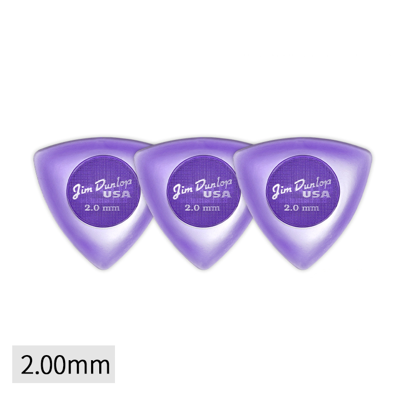 Dunlop Pick. Big Triangle series anti-slip.Wear-resistant.It has a thickness of 1.5/2.0/3.0mm. Suitable for electric guitar/bass: PURPLE