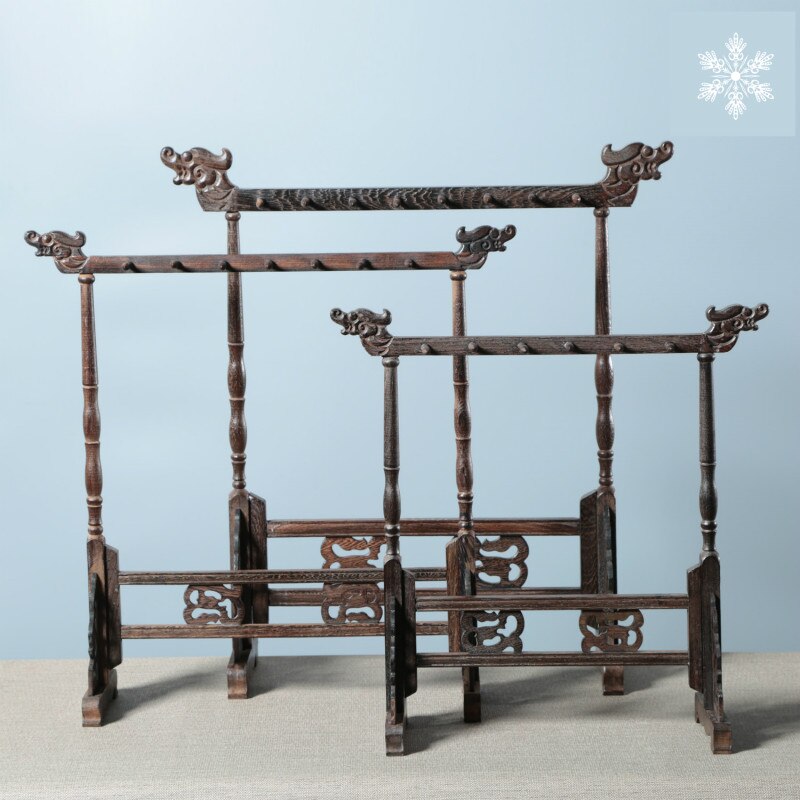 Calligraphy Brush Holder Chinese Brush Pen Hanging Caligrafia Pen Holder 12/14/16 Hangs Wooden Calligraphy Pen Stand Hanging