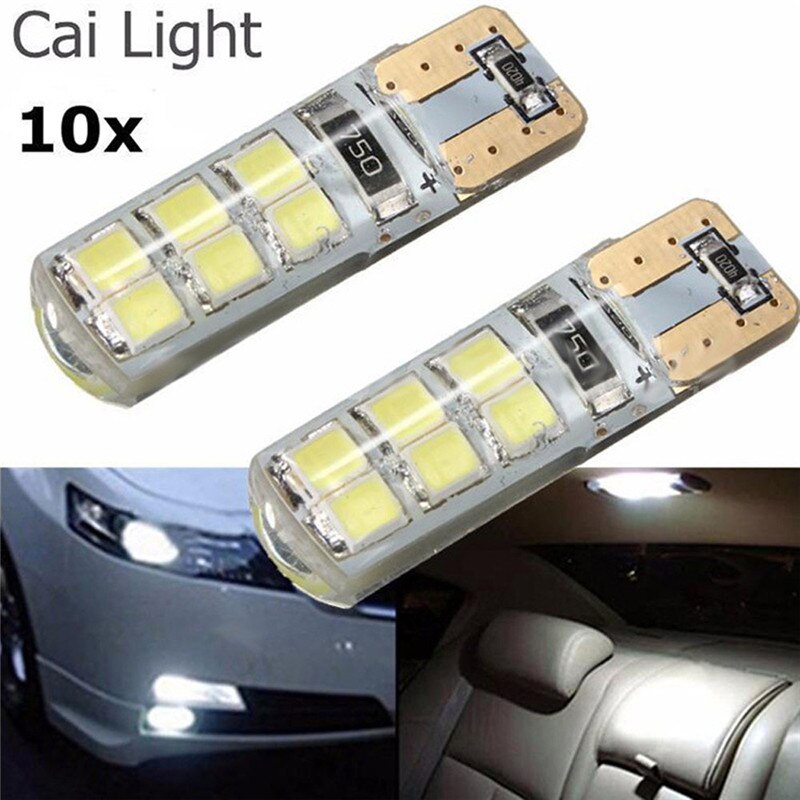 10 Pcs Auto Styling Auto Auto Led T10 Canbus 194 W5W 2835 Smd 12 Led Gloeilamp Geen Fout Led licht Parking T10 Led Auto Light Side: Default Title