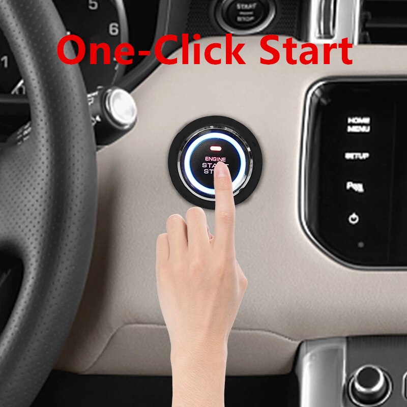 Car One-Click Start Key Switch Device Remote Control Start Anti-Theft Vehicle Ignition System 12V Auto Start Stop Key Universal