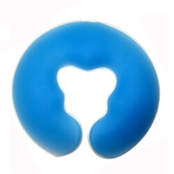 700g Health Care Silicon Spa Pillow Spa Gel Face Rest Pad Body Back Massage Overlay Silicone Face Spa Pillow Face Cradle Cushion: U Shape Blue