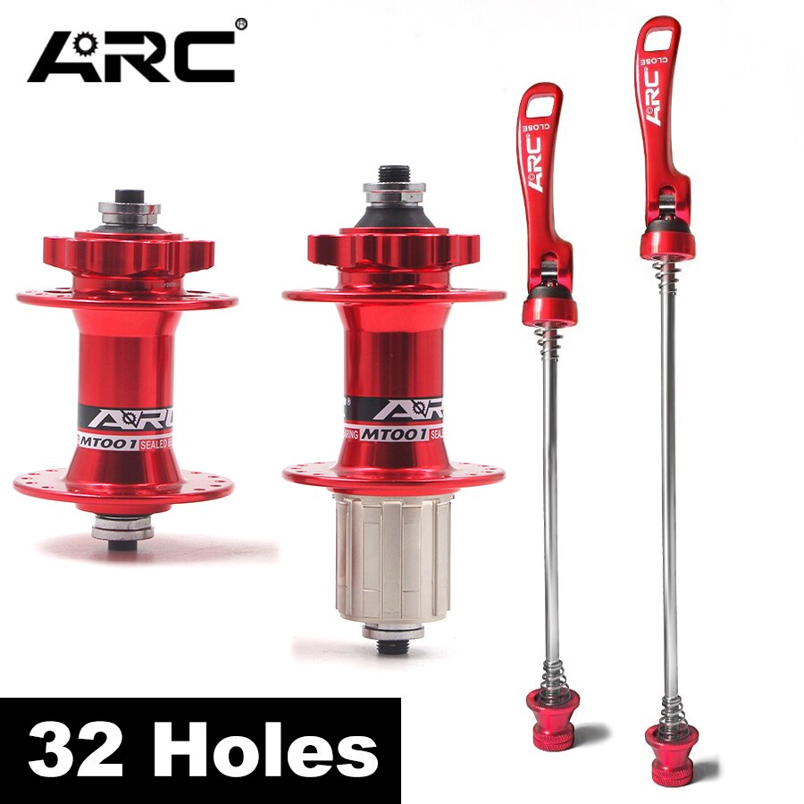 Arc Voor Achter Fiets Hubs Qr Spies 135Mm Vvt Mtb Mountainbike Hub 32 36 Gaten 32H 36 H Voor 8 9 10 11 Speed Deel Disc Hub Deel: Red 100-9 135-10 32H