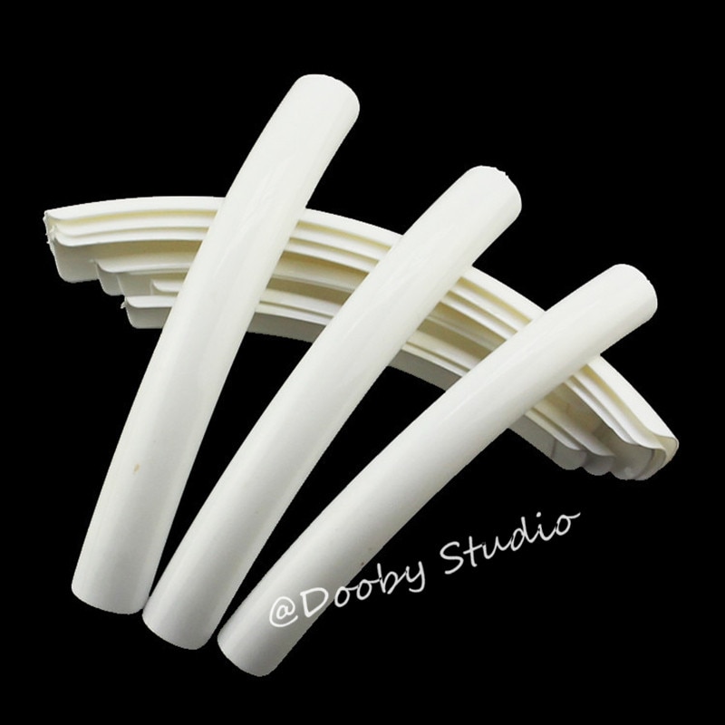Faux-ongles blancs, demi-couverture en acrylique, style de manucure, style carré, pratique, 120 pièces