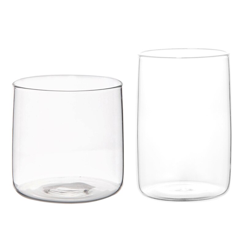 300ml Transparent Glass Coffee Cup Milk Tea Cocktail Glass Can Glass Mugs Juice Beverages Cup Home Office Bar Drinkware