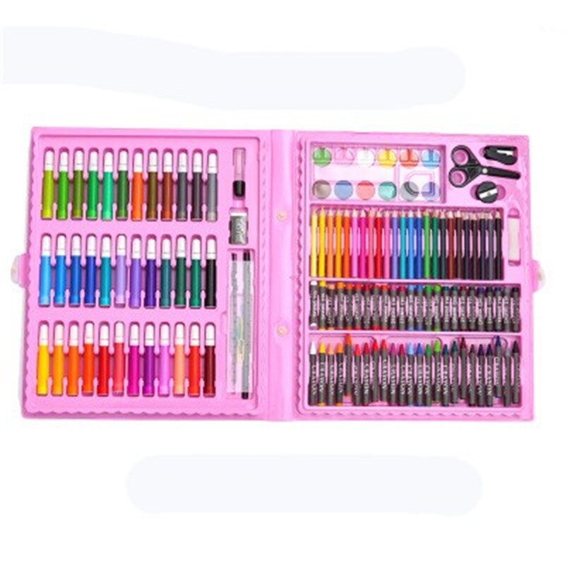 150 Pcs Water Color Pen Crayon Oil Pastel Painting Drawing Tool Kids Art Set Children Drawing Set Kids Supplies Stationery Set