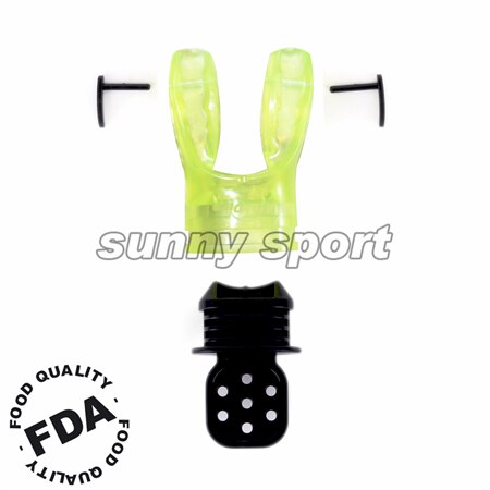 Snorkelen Gear Mondstuk Veiligheid Assurance Duiken Mondstuk Fda Doorgegeven 11 Kleuren Duikuitrusting Gratis Duiken: Fluorescent yellow