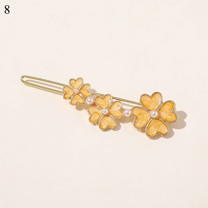 Vintage coloré perle épingles à cheveux géométrique papillon fleurs étoiles lune style pinces à cheveux doux coréen Barrette cheveux accessoires: 8