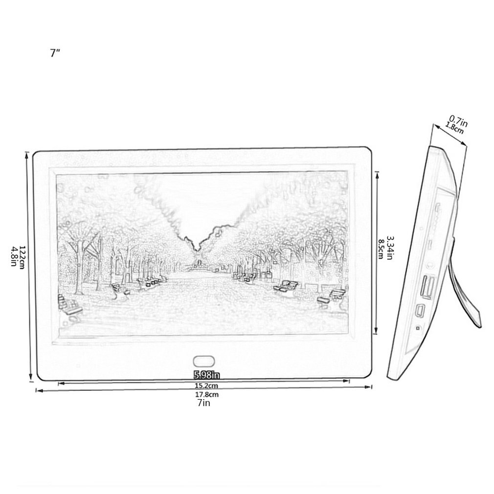 Digitale Fotolijst Multifunctionele Speler Automatische Reflectie Handig Wekker Clear Fotolijst