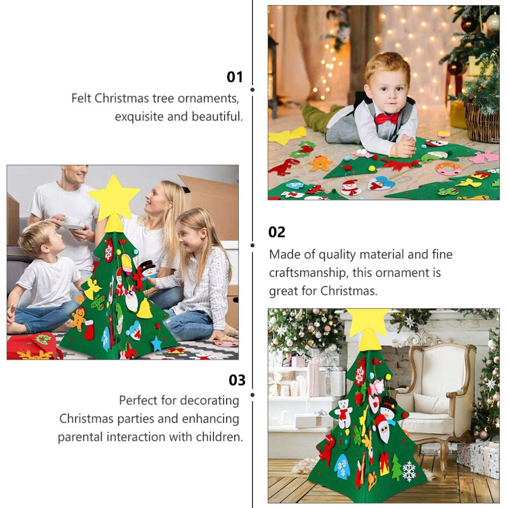 1 Set DIY Felt Christmas Tree Felt DIY Trees Year Felt Christmas Tree