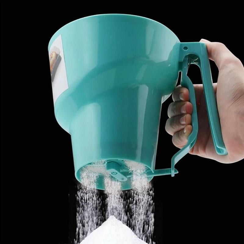 Mehl Schüttler Trichter Form Sichter fein Gittergewebe Pulver Sieb Glasur Zucker Handbuch Tasse Diy Küche Backen Gebäck Zubehör Werkzeug