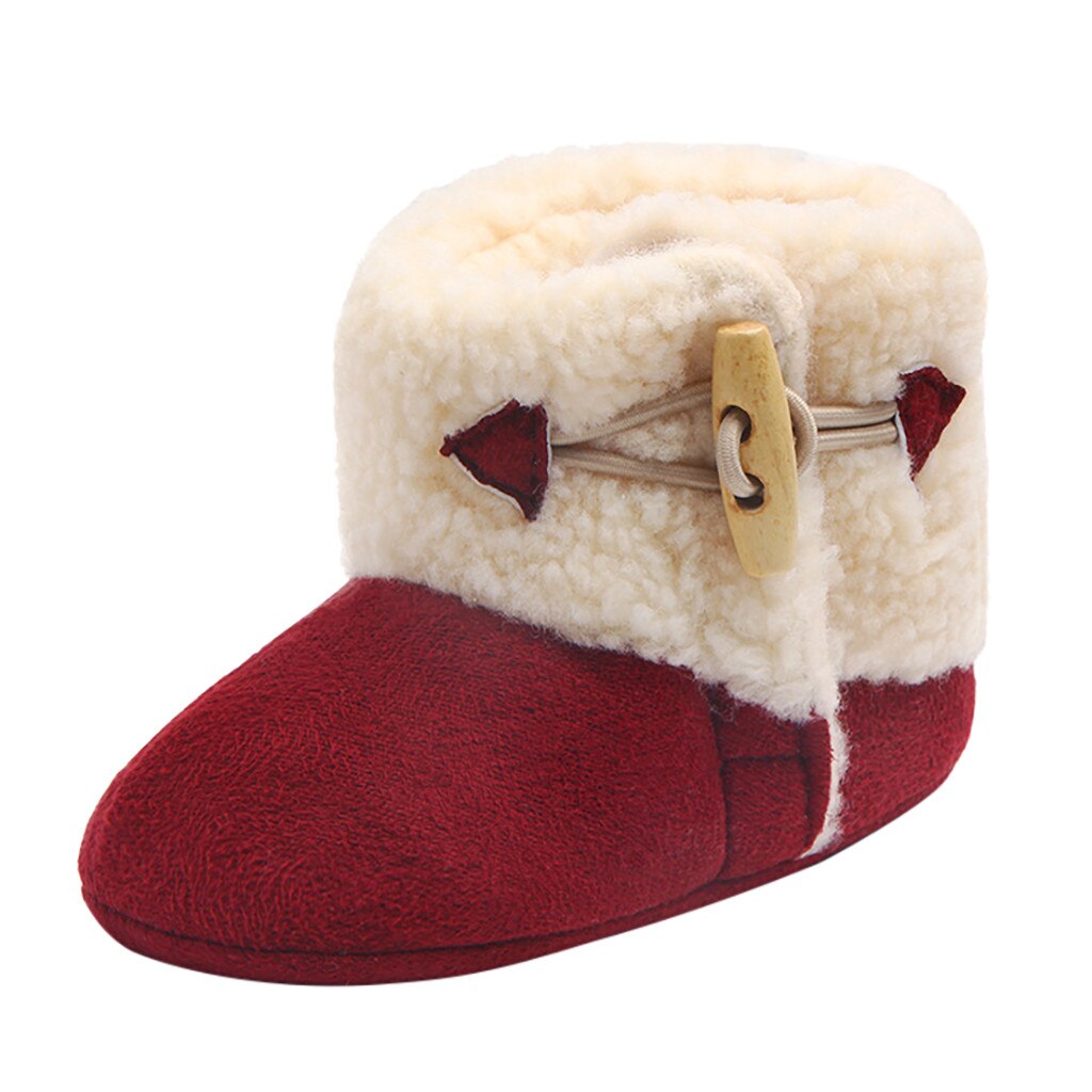 baby shoes winter outdoor Snow Boots For Baby Girl Boy Baby Shoes toddler First Walkers Warmer girl boots zapatos bebes: Red / 5.5