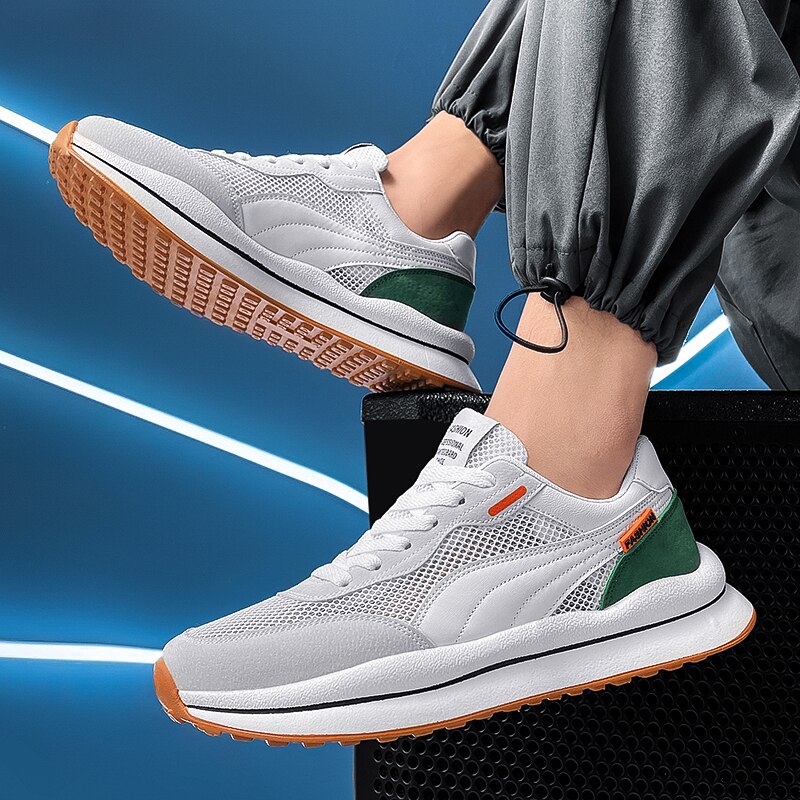 Zapatos de Golf clásicos para hombre, zapatillas deportivas de malla transpirable sin clavos, antideslizantes, para caminar