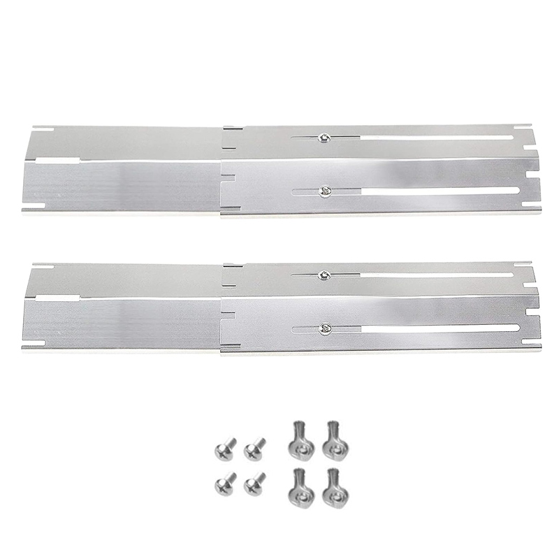Adjustable Barbecue BBQ Grill Flame Tamers Burner Covers Heat Deflectors Stainless Steel Gas Grill Replacement Parts 1-4Packs: green
