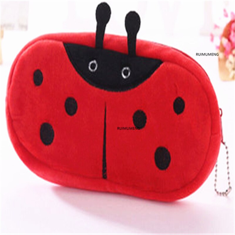 multi-sizes , Ladybug 6-22CM Plush Coin BAG Purse Wallet ; little Key chain Coin BAG , coin pencil Pocket BAG Pouch: 22cm