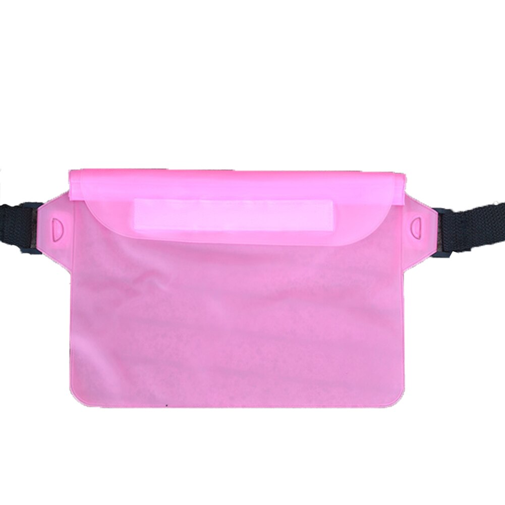 100% Waterproof Zip Transparent Beach Women's Belt Bag Women&Men Waist Bags Phone Pouch Belt Pack Pvc Clear Fanny Pack Ladies: Pink