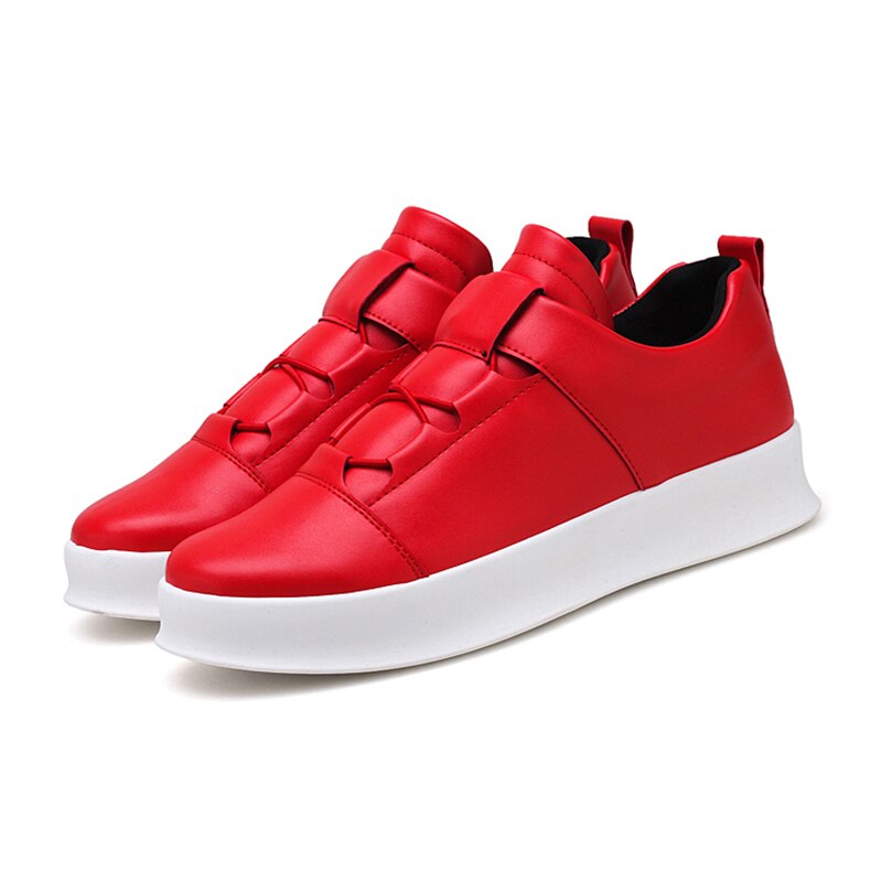 Män läder fritidsskor trend vild lok fu ökad andas runt huvud vita sneakers skor män vintage skor legther no .267