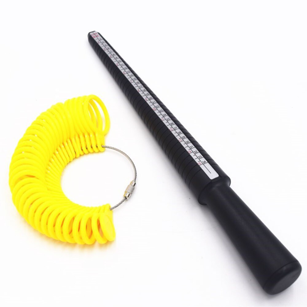 1 pierścionek zestawowy rozmiar biżuteria zestawy narzędzi pomiarowych plastikowy trzpień Stick Finger profesjonalne narzędzie kolorowe wygodne Charms , 5cm Dia.: 17