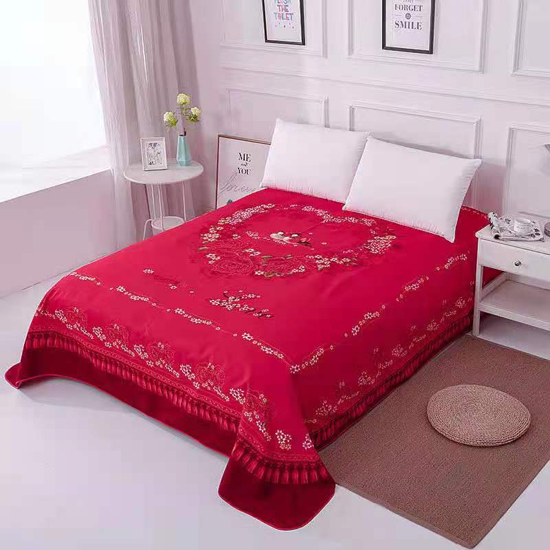 Verdicken Gebürstet Flache Blatt Sanft Schleif König Größe Bett Blatt verrotten Hochzeit Bettlaken 245x245cm Keine Kissenbezug: Farbe 17