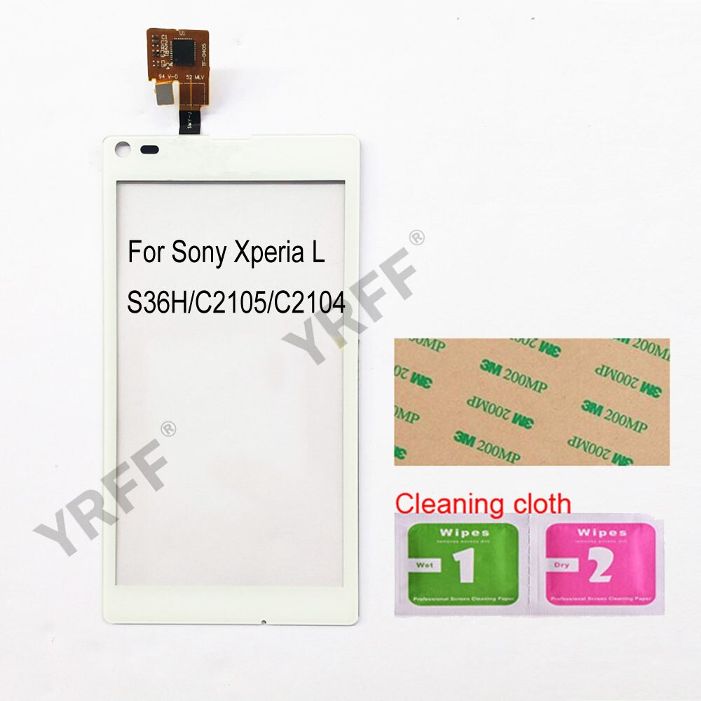 4.3'' For Sony Xperia L S36h C2105 C2104 Touch Screen Digitizer Sensor Touch Glass Lens Panel: White No Tools