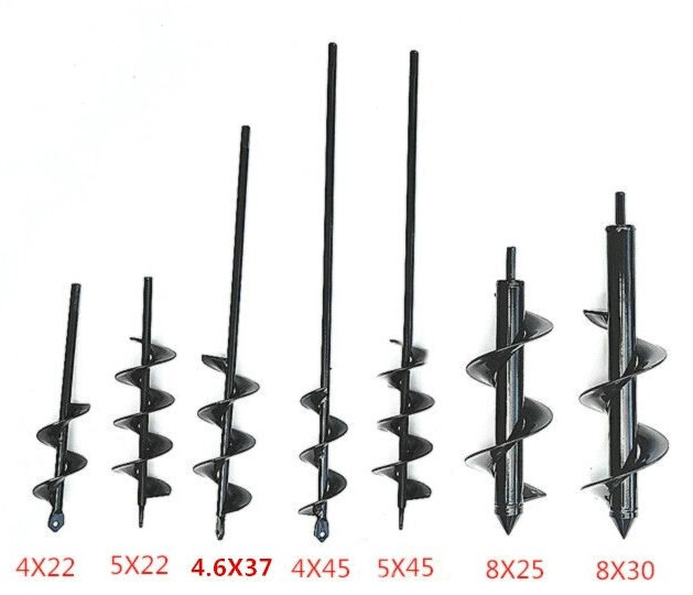 Auger Drill Bit Set for Planting - Garden Spiral Hole Drill Planter, Bulb & Bedding Plant Augers,