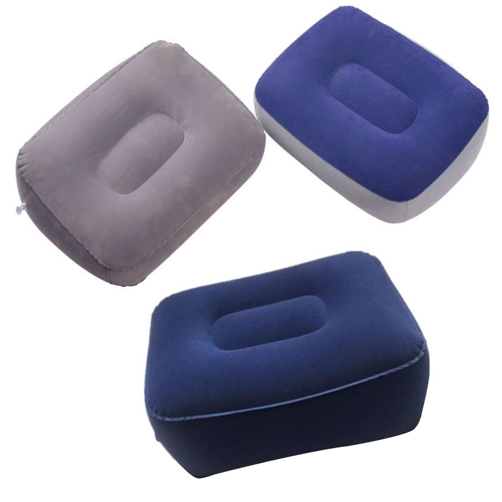 Opblaasbare Draagbare Reizen Zachte Voetsteun Kussen Bed Kussen Voetsteun Pad Pvc Voor Travel Massage Auto Voor Vliegtuig Trein Kantoor thuis