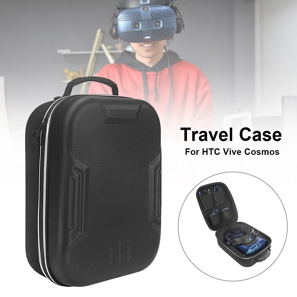 Storage Bag Portable Large Capacity Case All-around Zippered Carrying Pouch with High-grade Handle forHTC Vive Cosmos