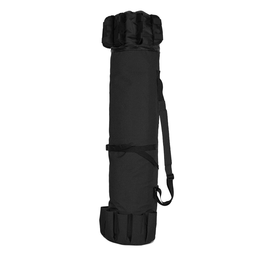 Dark Green Fishing Bag Folding Fishing Rod Reel Lure Carrier Case Pole Storage Backpack 5 rods reels pouch for Carp Fishing: Black