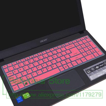 15 inch Keyboard Protector Silicone Cover for Acer Aspire E 15 15.6" E5-576G E5-576 E5 576G E5-575g 575G: pink