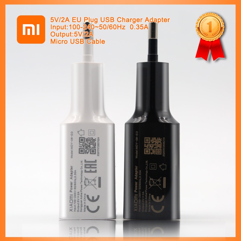 XIAOMI USB cargador de enchufe de la UE 5V2A adaptador micro usb cable de tipo c para xiaomi mi 9 8 CC9 CC9e 9T A3 A2 A1 6 5 nota 2 3 4 5 7 7A 6 6A