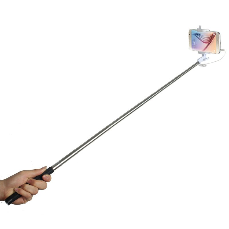Convenient Extendable Handheld Self-portrait Holder Monopod Stick For Cell Phone Selfie Stick With Wire Control