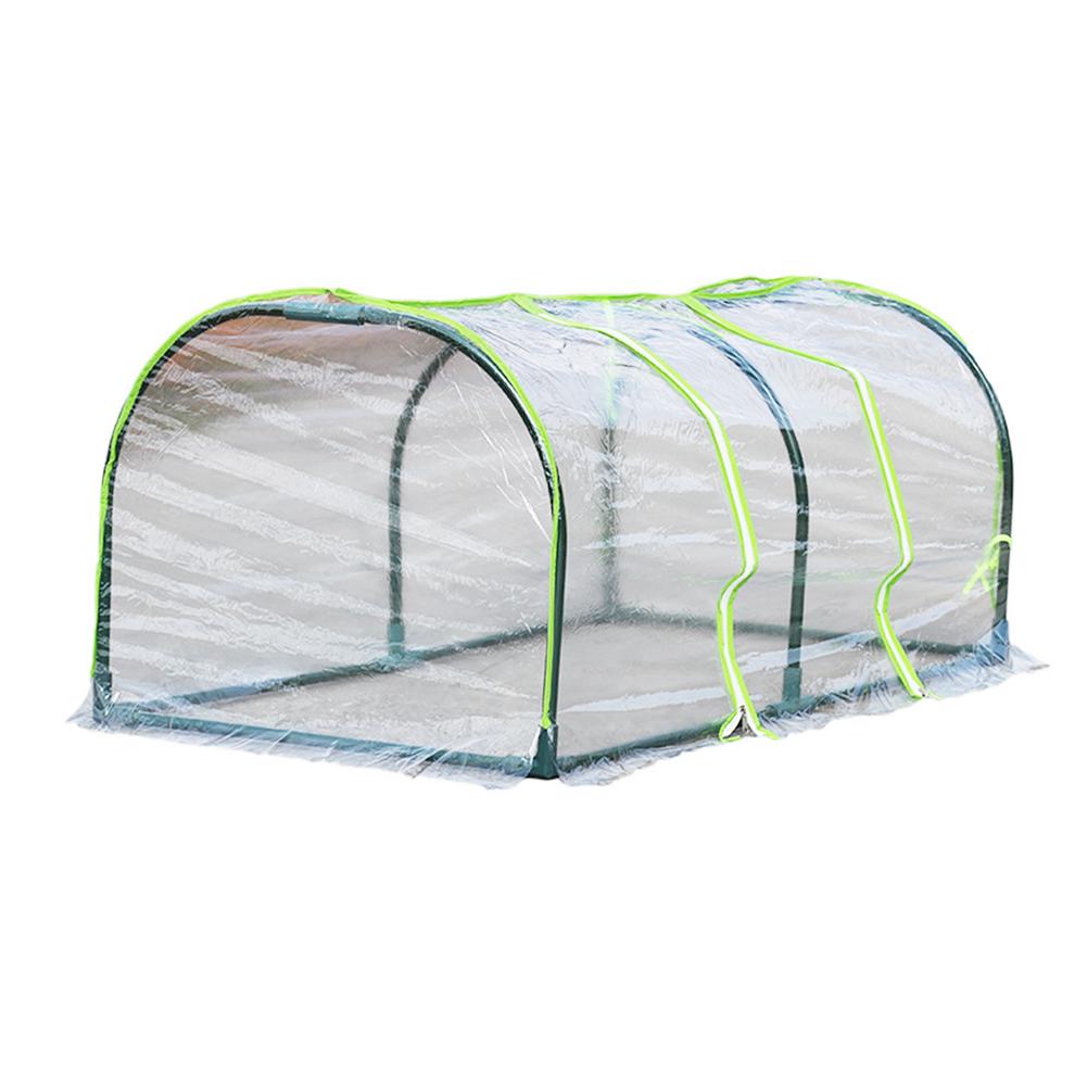 mini copertura protettiva per piante da serra capannone isolante termico in PVC trasparente portatile a prova di freddo per film di protezione per piante da giardino: Default Title