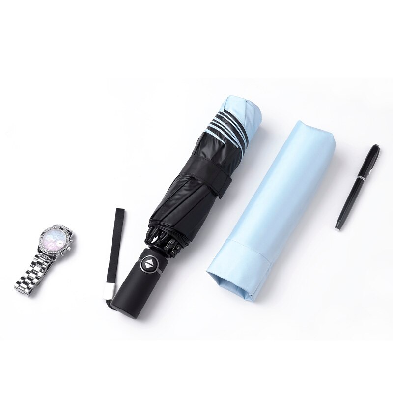 Academy Zon Bescherming Draagbare Paraplu Reizen Vouwen Luxe Automatische Parasol Paraplu Regen Vrouwen Sombrilla Ambrella BW50YS: style9    Reverse