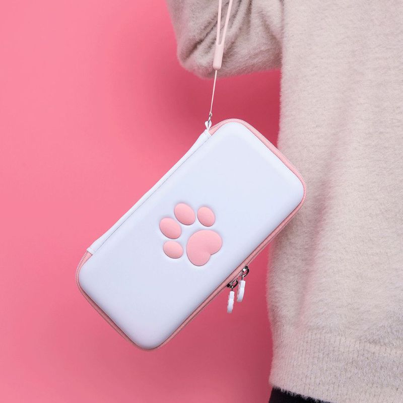 Leuke Kat Poot Opbergtas Voor Schakelaar Lite Console Beschermende Draagtas Voor Lite Game Accessoires