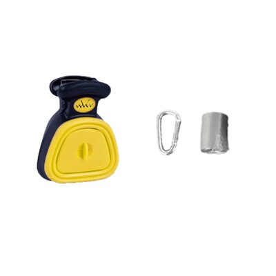 Pet Poop Scooper with Bag Attached Foldable Dog Pooper Scooper Portable Pet Poop Cleaner Dog Poop Bag Dispenser: yellow