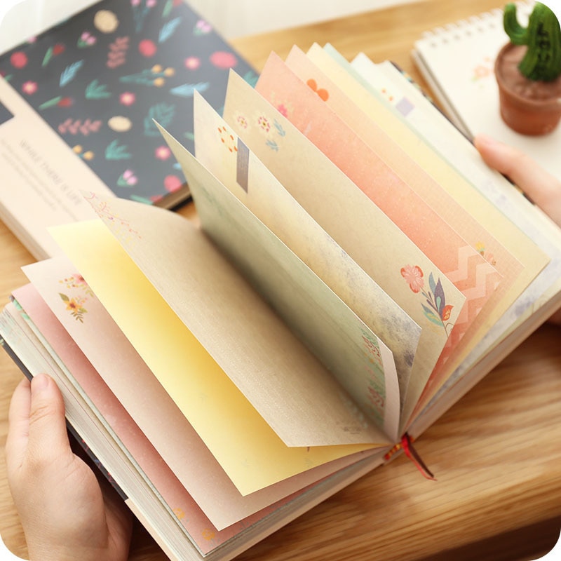 Mooie Creatieve Notebook Mooie Dagboek Notitieboek, Gekleurde Binnenpagina 'S Scholieren Writring Pad