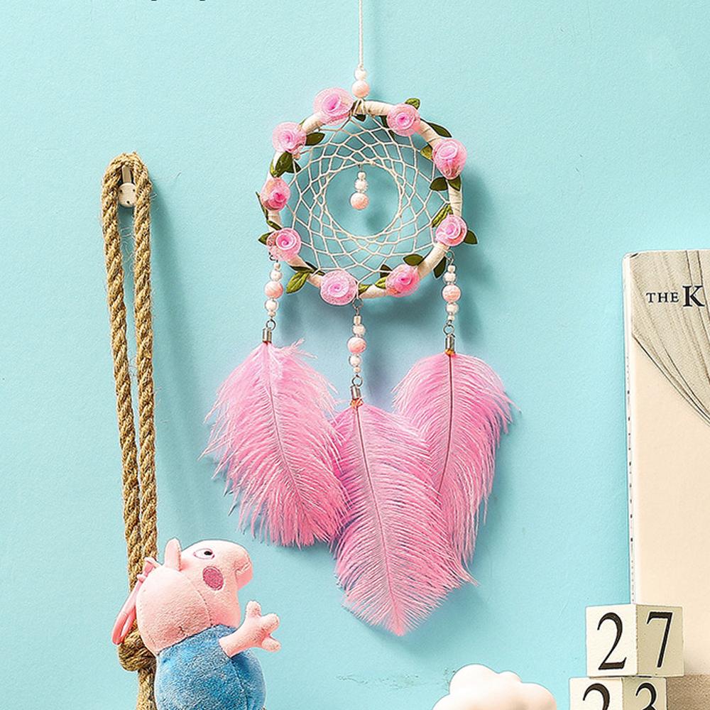 Wakan tanka dream catcher med led lys tilståelse ballon dreamcatcher vedhæng flettet vindklokkeslæt hængende dekor