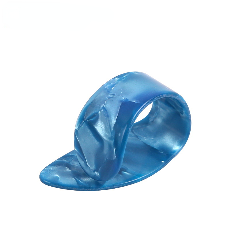4 STUKS Rechterhand Duim Vinger Plectrums Rechter Set van Vingernagels Vingerstijl Pijnpreventie Vinger Wijsvinger: Sky Blue