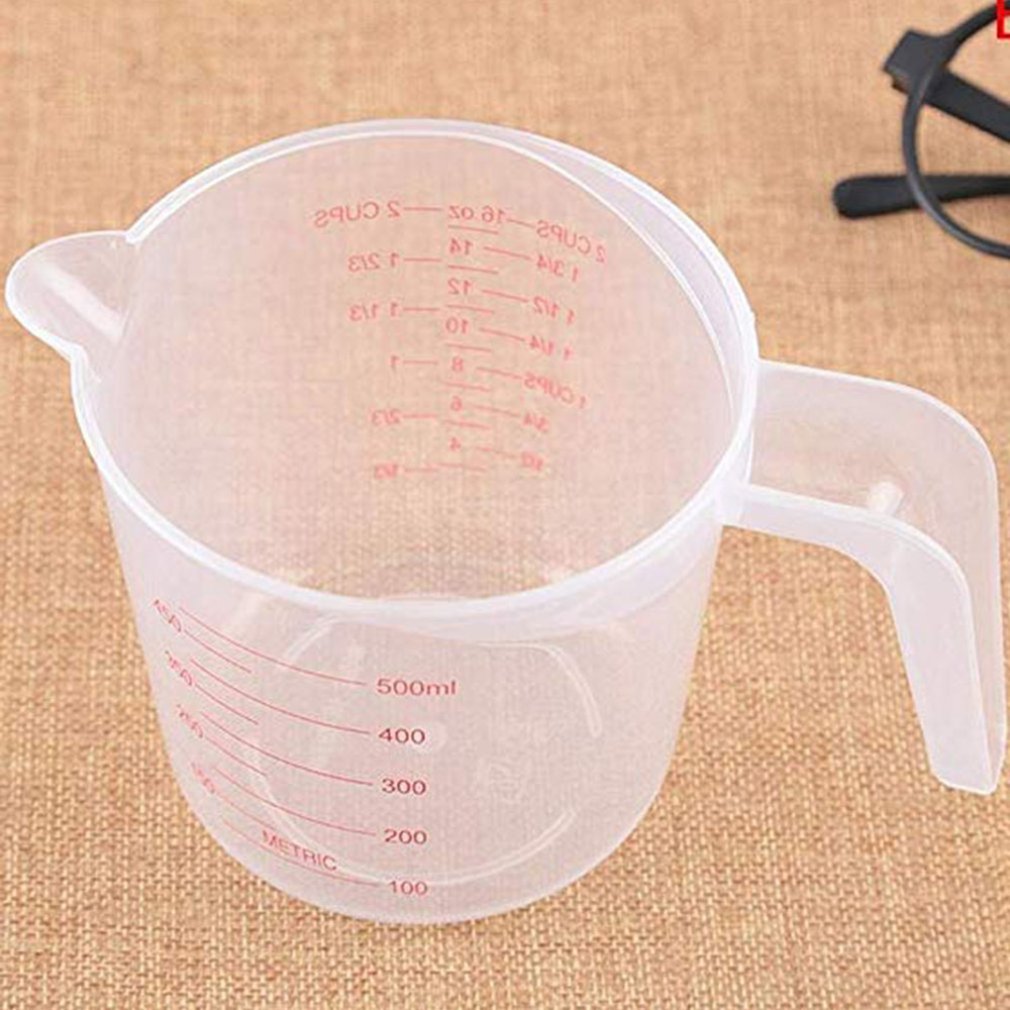 Food grade plastic measuring instruments with scale durable portable plastic measuring cup tool cups