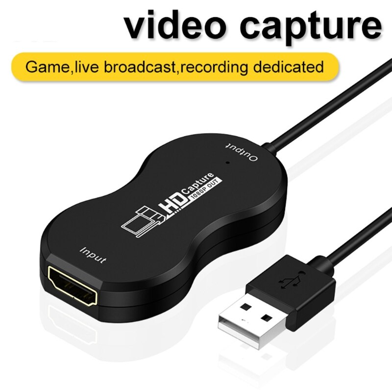 Video Capture Card Game Live Capture Box USB2.0 to HDMI-compatibe 1080p 30fps