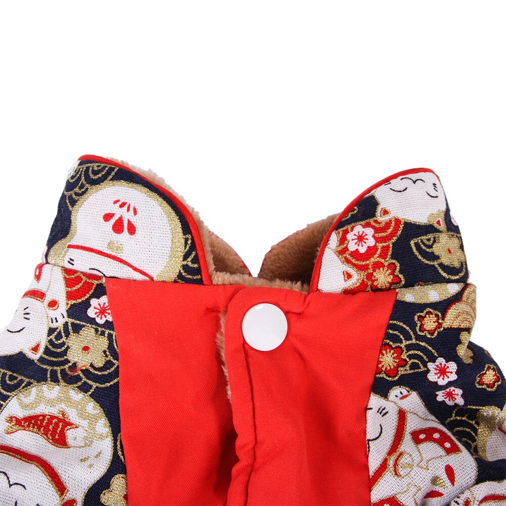 Pet Dog Clothes Year Dog Clothing Tang Suit Puppy Costume Apparel Jumpsuit Small Dog Outfit Coat Poodle Pug Corgi Coat