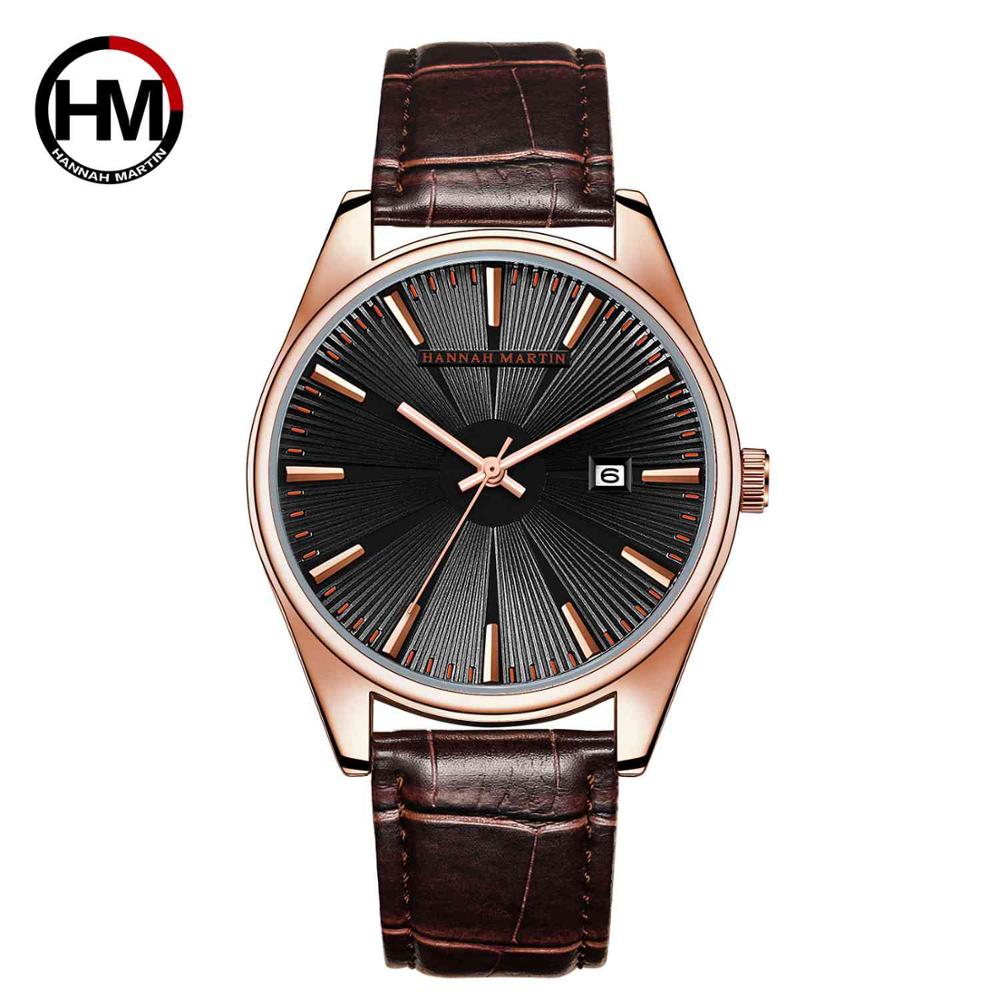 Reloj de pulsera con patrón de Sol de para hombre, cronógrafo con esfera Radial, de cuero, resistente al agua, de lujo, con calendario,: KY15-H-FK