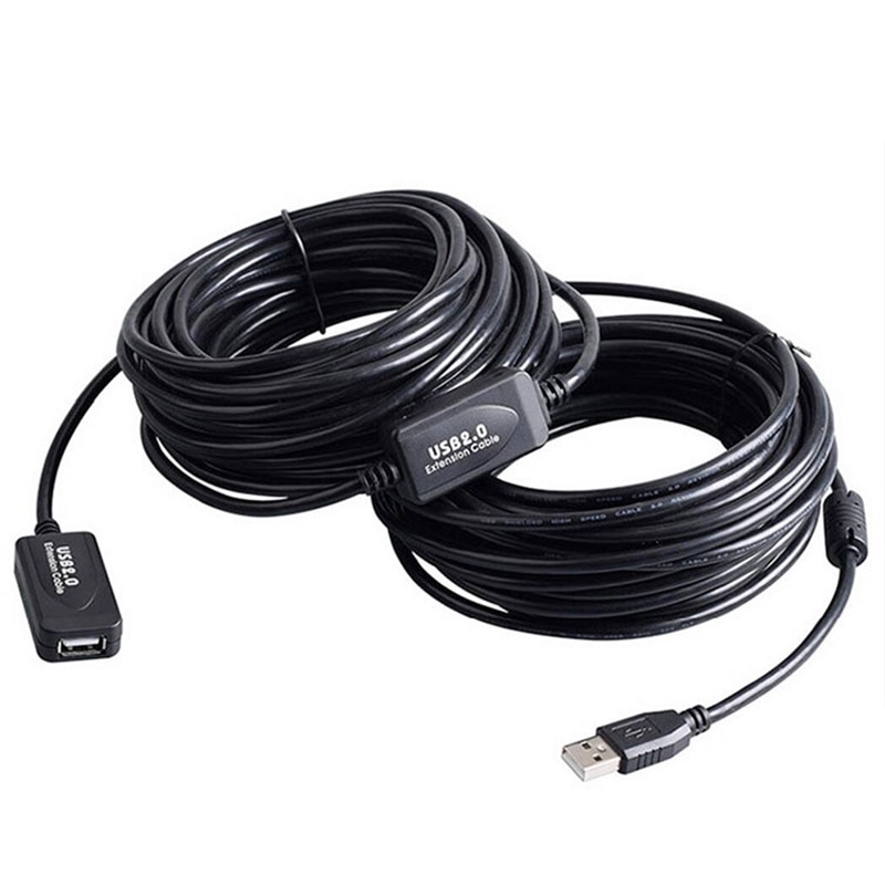5/10/15/20m USB 2.0 Repeater Extension Cable To Extend Active Signal Amplifier For Laptop Keyboard Monitor