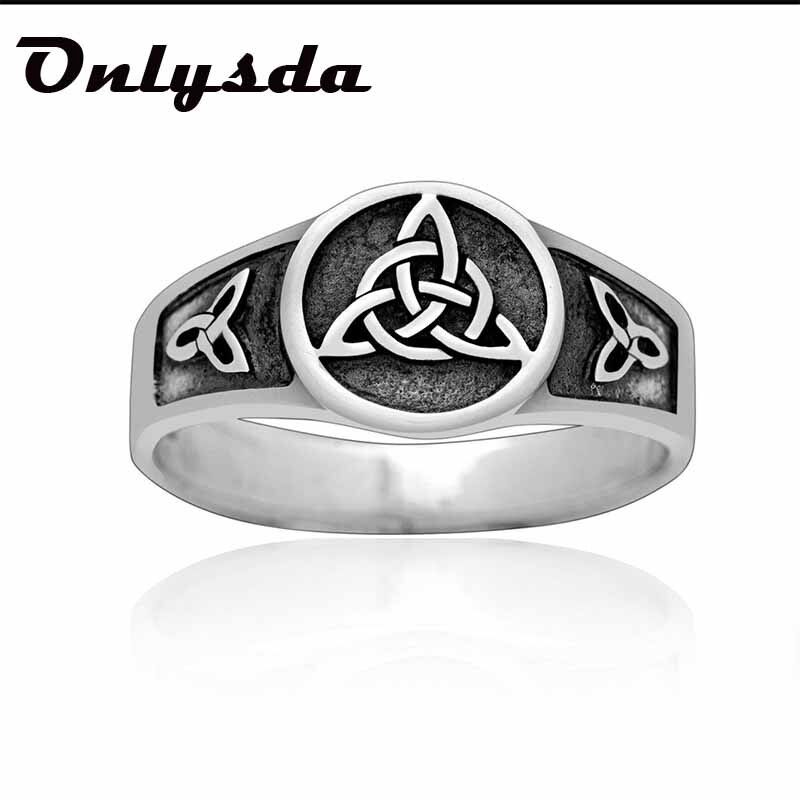 Viking rustfrit stål celtics knude ring mænd nordiske trinity vielsesringe dame band løfte smykker