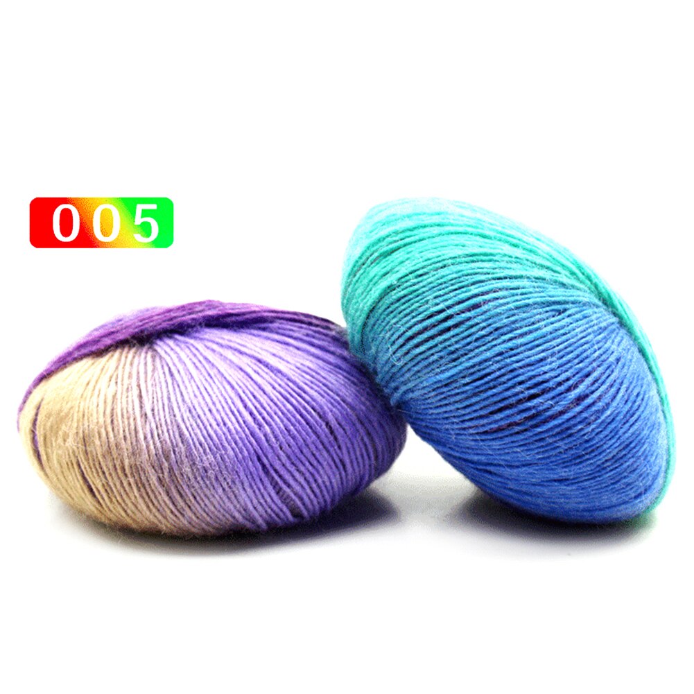 VOOYE Soft Candy Rainbow Style Sock Wool Yarn Hand Knitting Yarn Warm