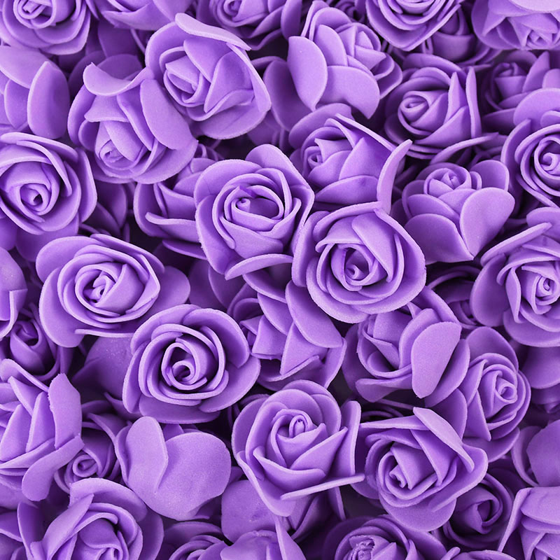 100/300Pcs 3cm Foam Rose Artificial Flowers Head Teddy Bear Roses Handmade DIY Decoration Wedding Valentines Day Home Decor: XS / Clear