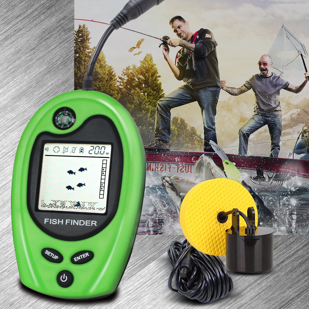 LUCKY FF818 Portable Wired Fish Finder Sounder Fish Alarm Fishfinder 100M Fishing Echo Sounder Fish Detector Pesca