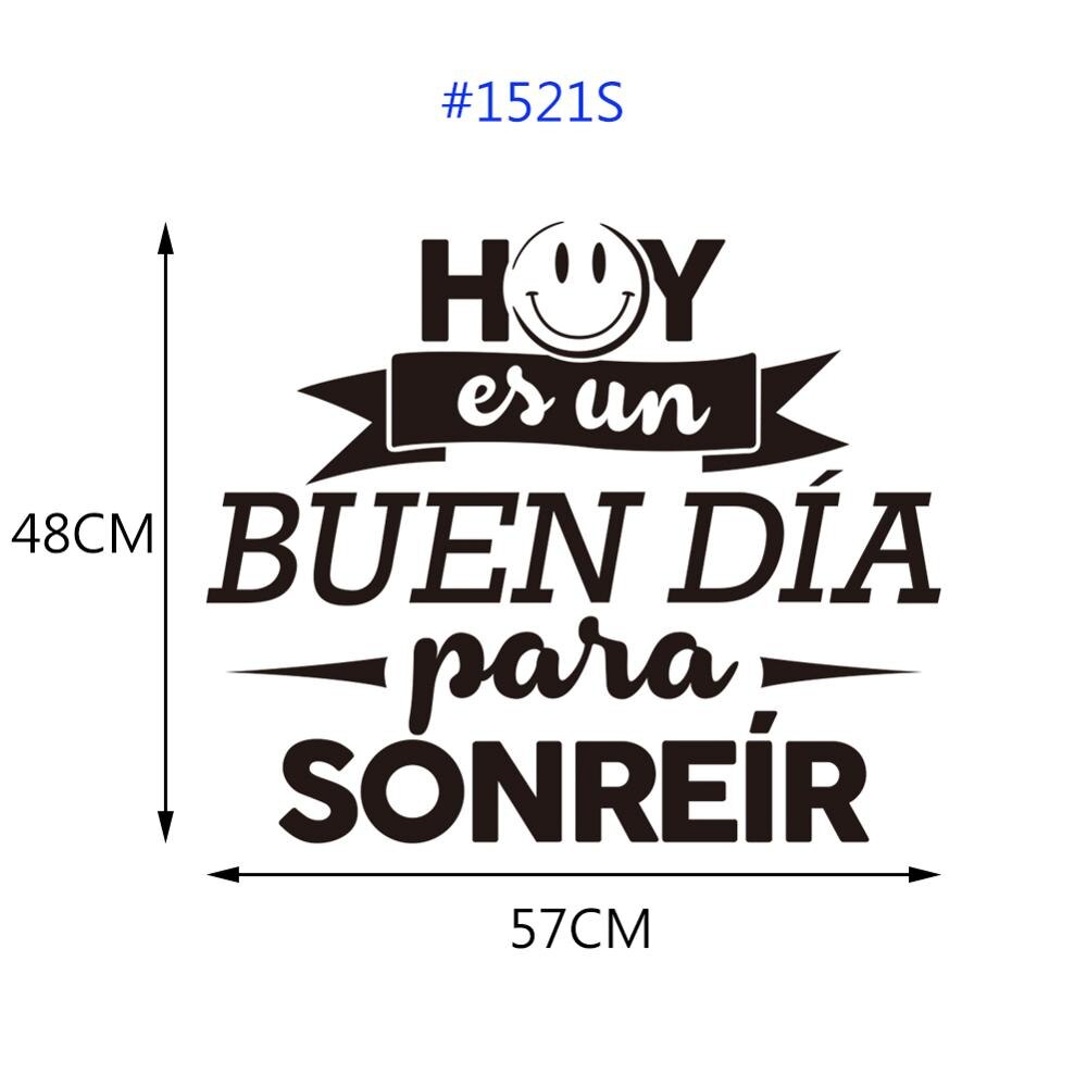 Spanish Motivational Quote Phrase Wall Saying Sticker Art Wall Decor Words Decals Living Room Removable Home Decor Poster: 1521S
